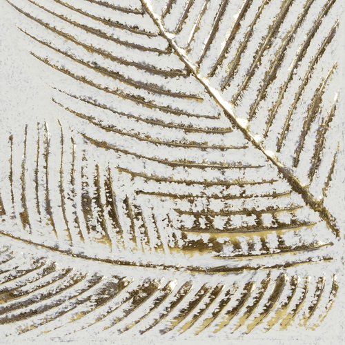 Deco 79 Metal Leaf Home Wall Decor Relief Palm Wall Sculpture with Gold Detailing, Wall Art 23" x 1" x 31", Gold