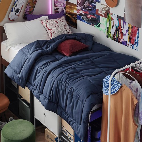 Bedsure Comforter Duvet Insert - All-Season Twin XL Quilted Down Alternative Bedding, Navy Blue 92 x 68 Inches