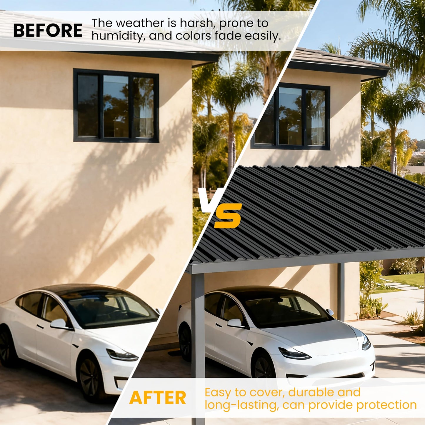 BOBIBAN 20 pcs Metal Roofing Panels - Corrugated Galvanized Roof Panels L41.34x W17.72 Inch, Waterproof Tin Roof Sheets for Garages,Sheds, Stables and Mobile Homes, Includes Screws(Black,L41.34''-20)