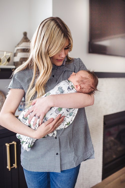 Copper Pearl Large Premium Knit Baby Swaddle Receiving Blanket Shiloh