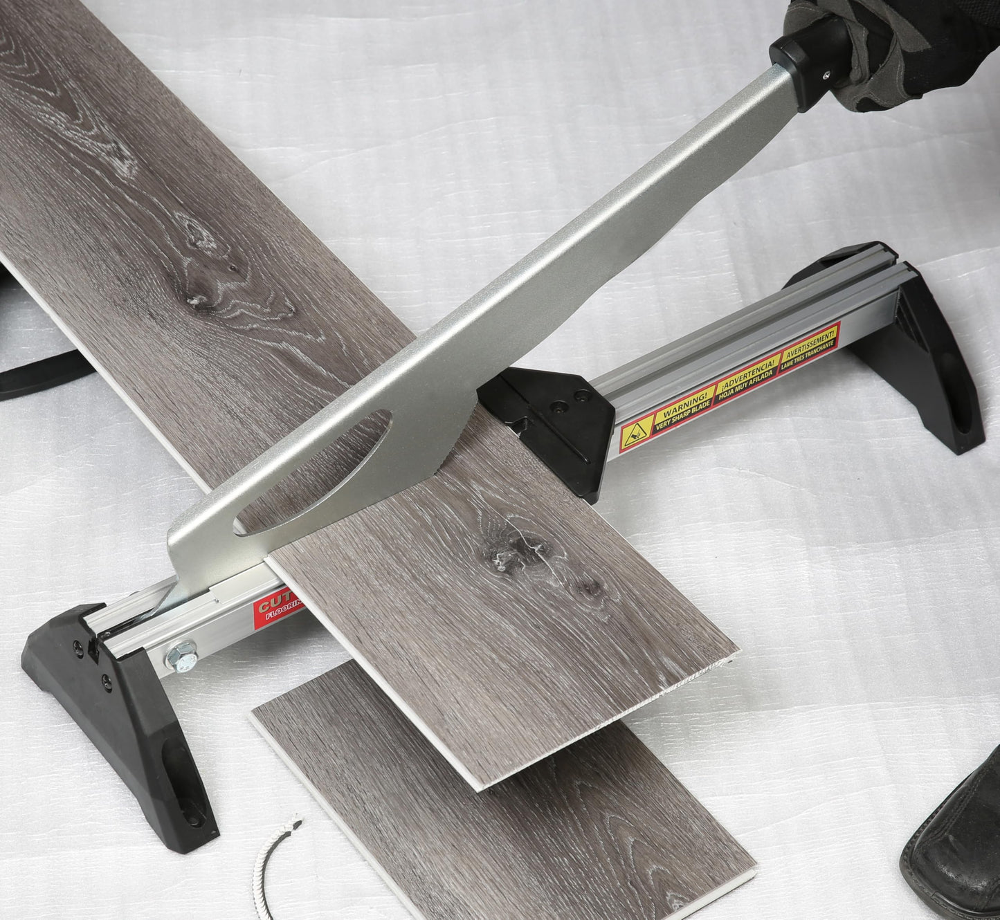 FullyAssembled Laminate/Vinyl Floor Cutter, Angle&Length Cutting,Laminate Flooring Cutter,Cuts 2-5mm Thickness Rubber Floor,Laminate Floor,VCT,PVC,Steel/Alu,Floor Cutter for Small Project & Thin Floor