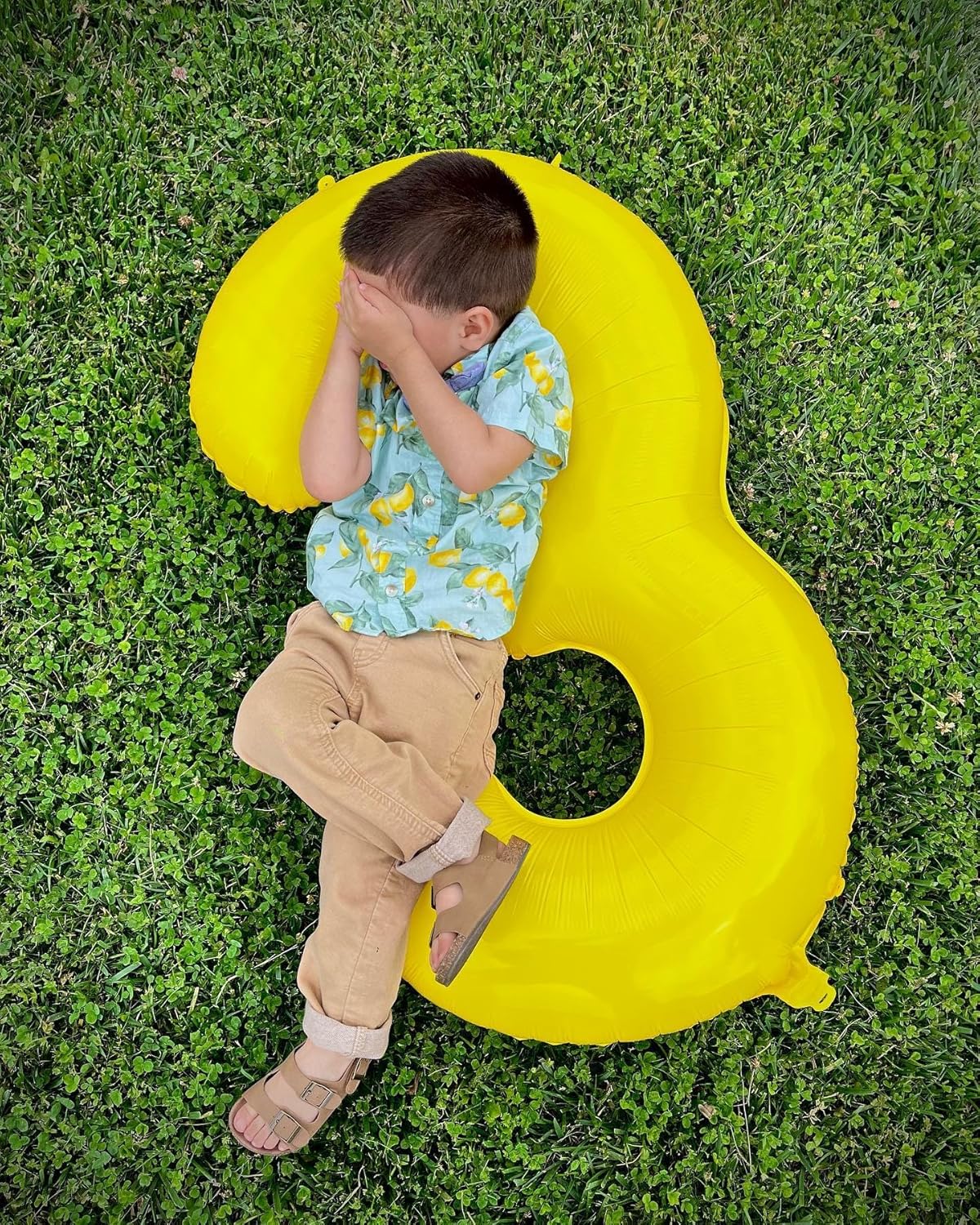 Yellow 3 Balloon | 40-Inch Number Balloon for 3rd Birthday Decorations - Perfect for Kids & Women Parties