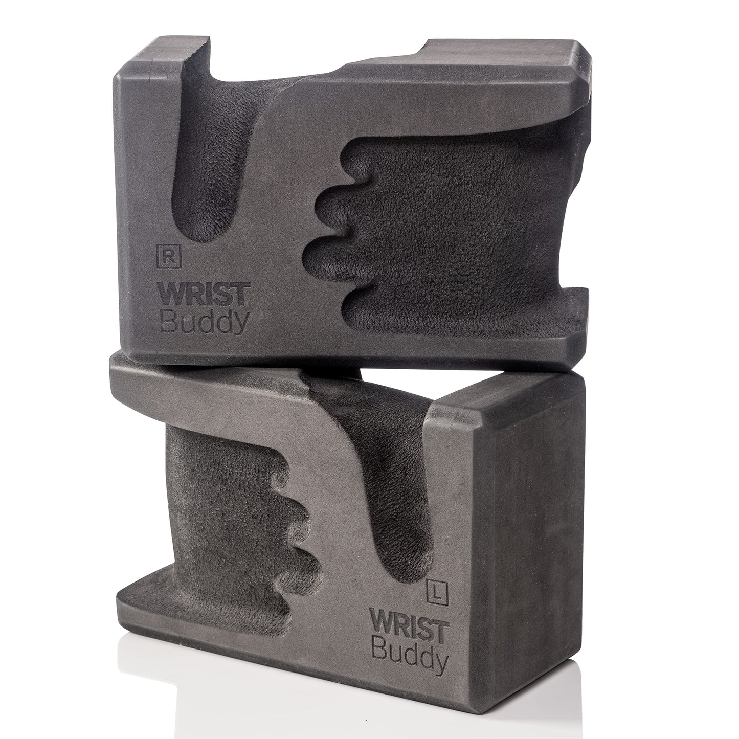 WRISTBuddy® Hand-Shaped Ergonomic Yoga Blocks for Optimal Wrist Support During Yoga, Pilates, Pushups, Planks, and Handstands - Patented Non Slip Blocks for Enhanced Stability and Comfort.