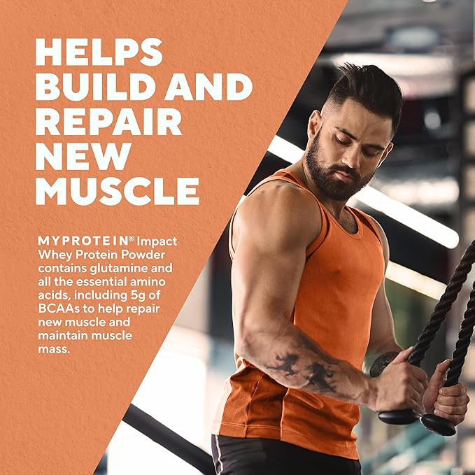 Myprotein Impact Whey Protein Powder, 2.2 Lbs (32 Servings) Chocolate Brownie, 22g Protein & 5g BCAA Per Serving, Protein Shake for Superior Performance, Muscle Strength & Recovery, Gluten Free