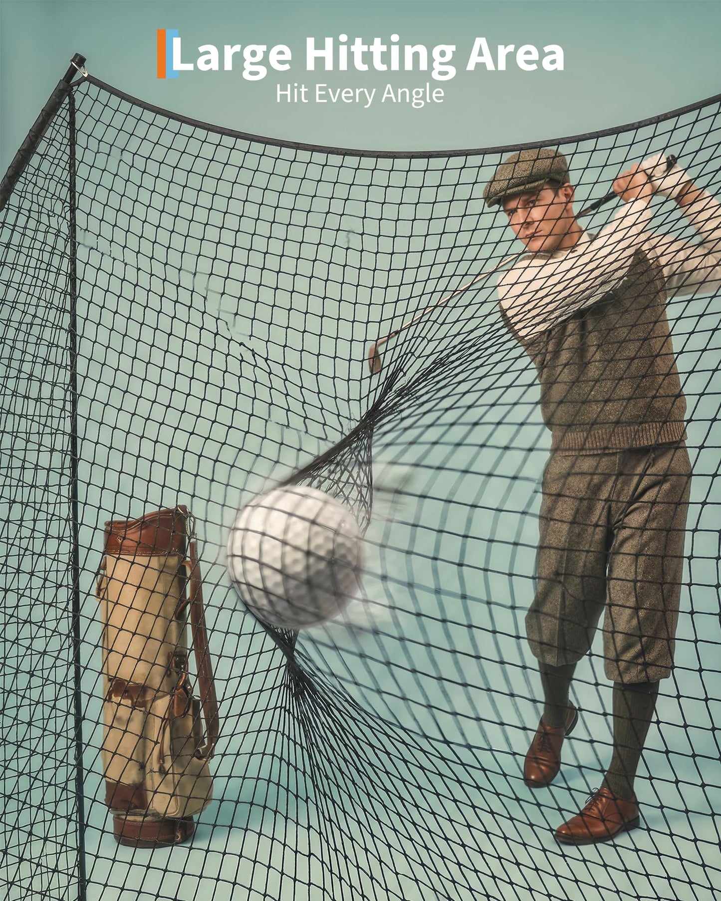 Golf Practice Net 10x7 FT, Heavy Duty & Easy Quick Setup with Sturdy Frame, Portable Hitting Net with Carry Bag for Backyard Indoor Outdoor Golf Swing Chipping Training, Ideal Gift for Men Dad