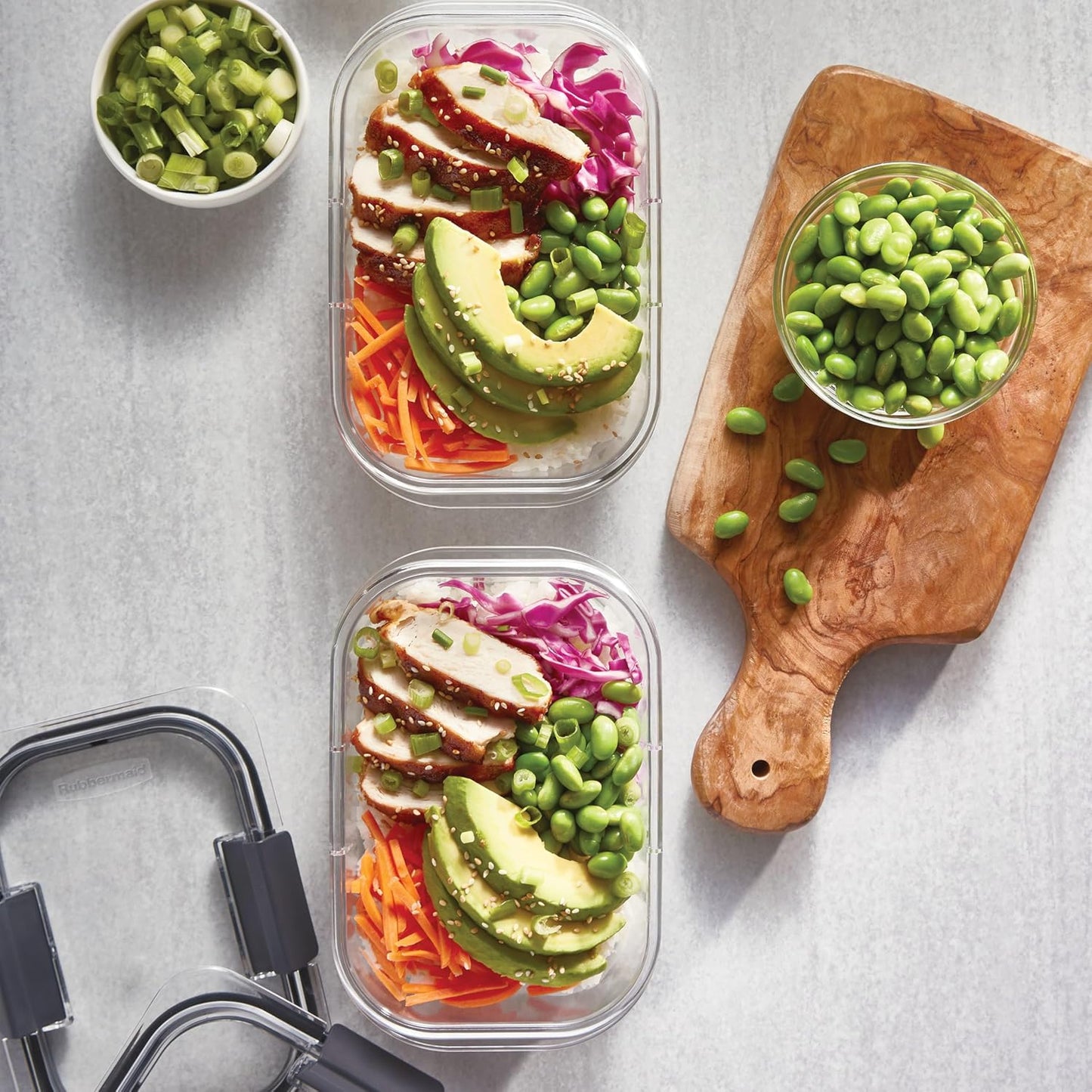 Rubbermaid Brilliance Airtight Food Storage Containers - BPA Free | Set of 4 (4.7 Cup) for Meal Prep & Leftovers