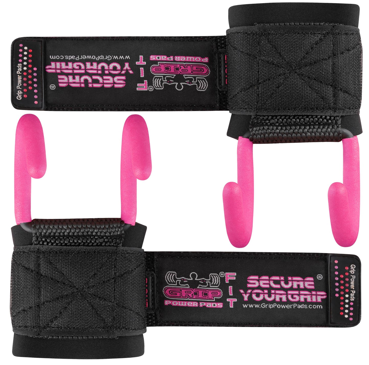 Weight Lifting Hooks with Wrist Wraps, Heavy-Duty Power Grips for Training, Deadlifts & Pull-Ups, Gym Strength Lifting Straps (Set of 2)