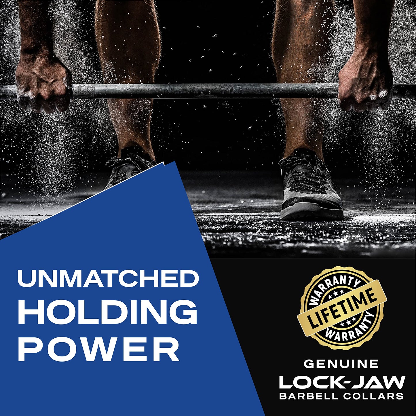 Lock-Jaw PRO 2 Barbell Collars with Magnets (Black) Barbell Clamps - 1 Pair Heavy Duty Bar Clamps for 2” & 50mm Olympic Bars – Secure Weight Bar Clamps for Strength Training & Home Gym Accessories