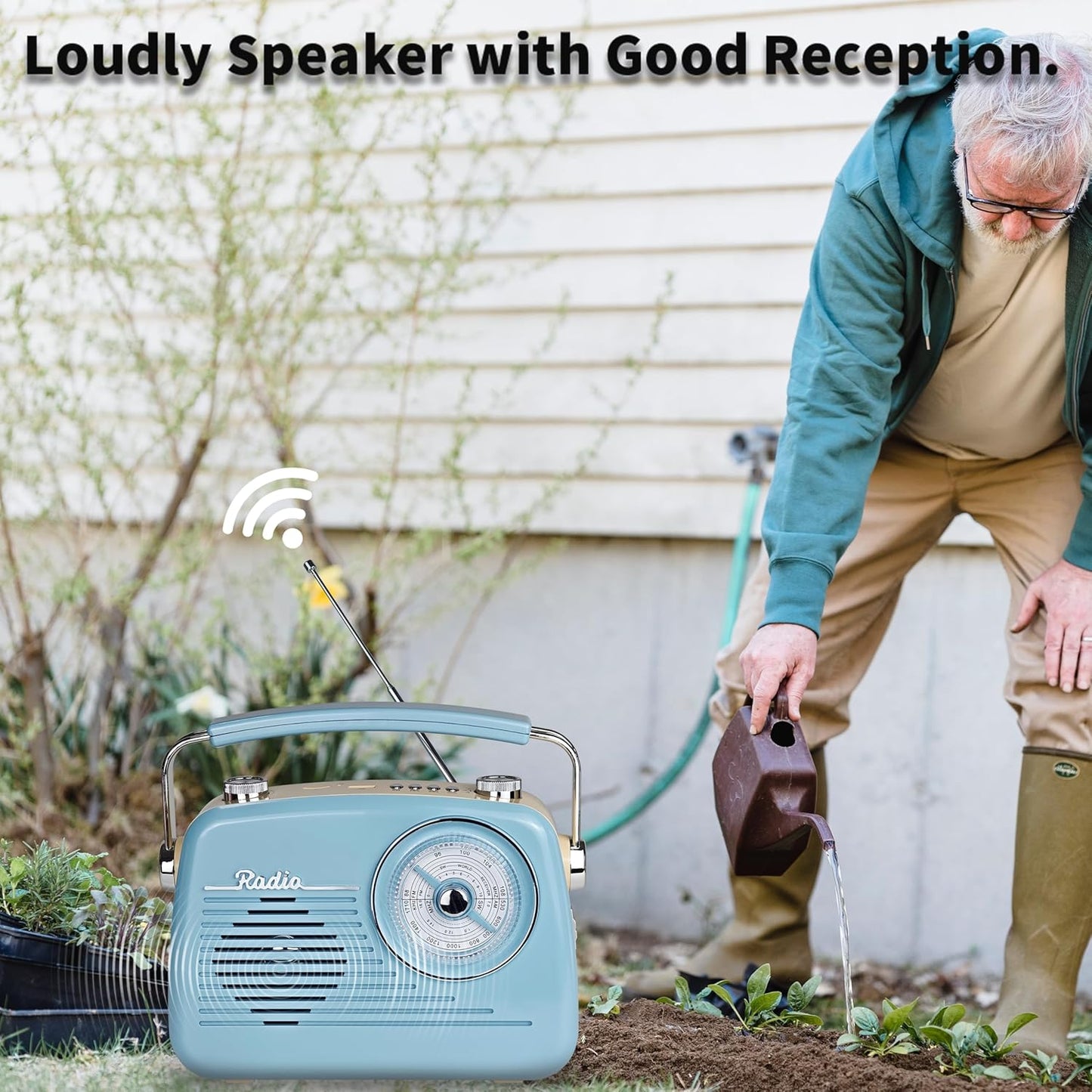 WENPZERAY 4 5W Portable AM FM Shortwave Vintage Radio Multifunctional Bluetooth Speaker Power Options Speaker TWS