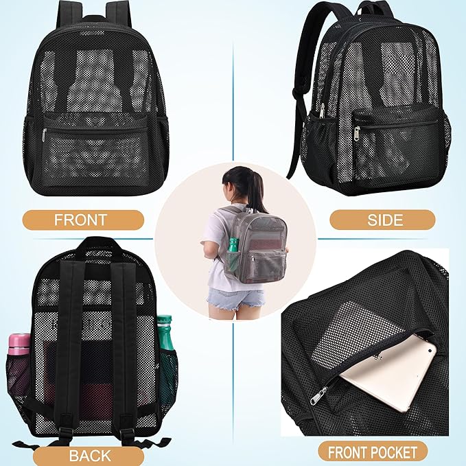Oraben Duty Mesh Backpacks for Adults,See Through Backpack for Swimming Work Outdoor, Diving Backpack Carry Portable Oxygen Concentrators