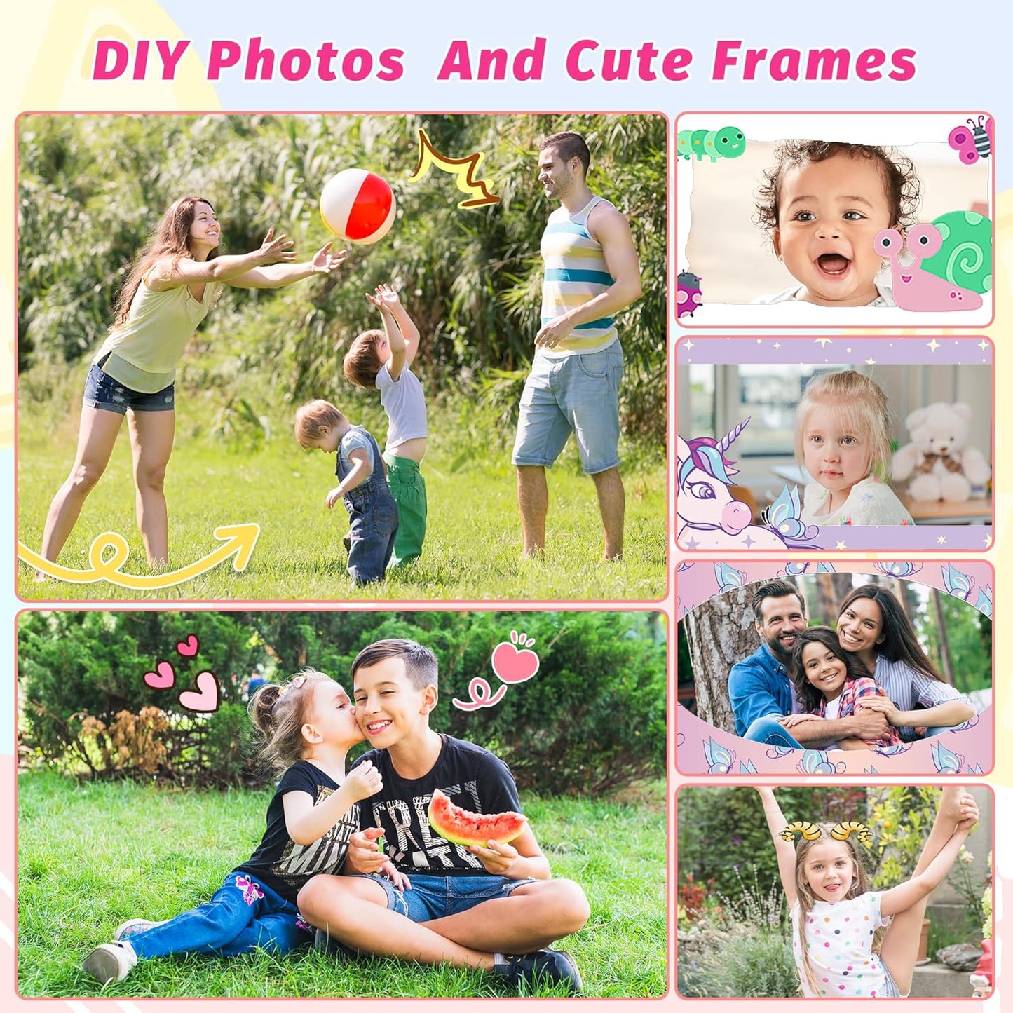 Contixo KC2A 2.4 12MP 1080P 3 MP3 412 Kids Instant Print Camera with Screen, Photo, Video, Print Rolls, Player, Type-C