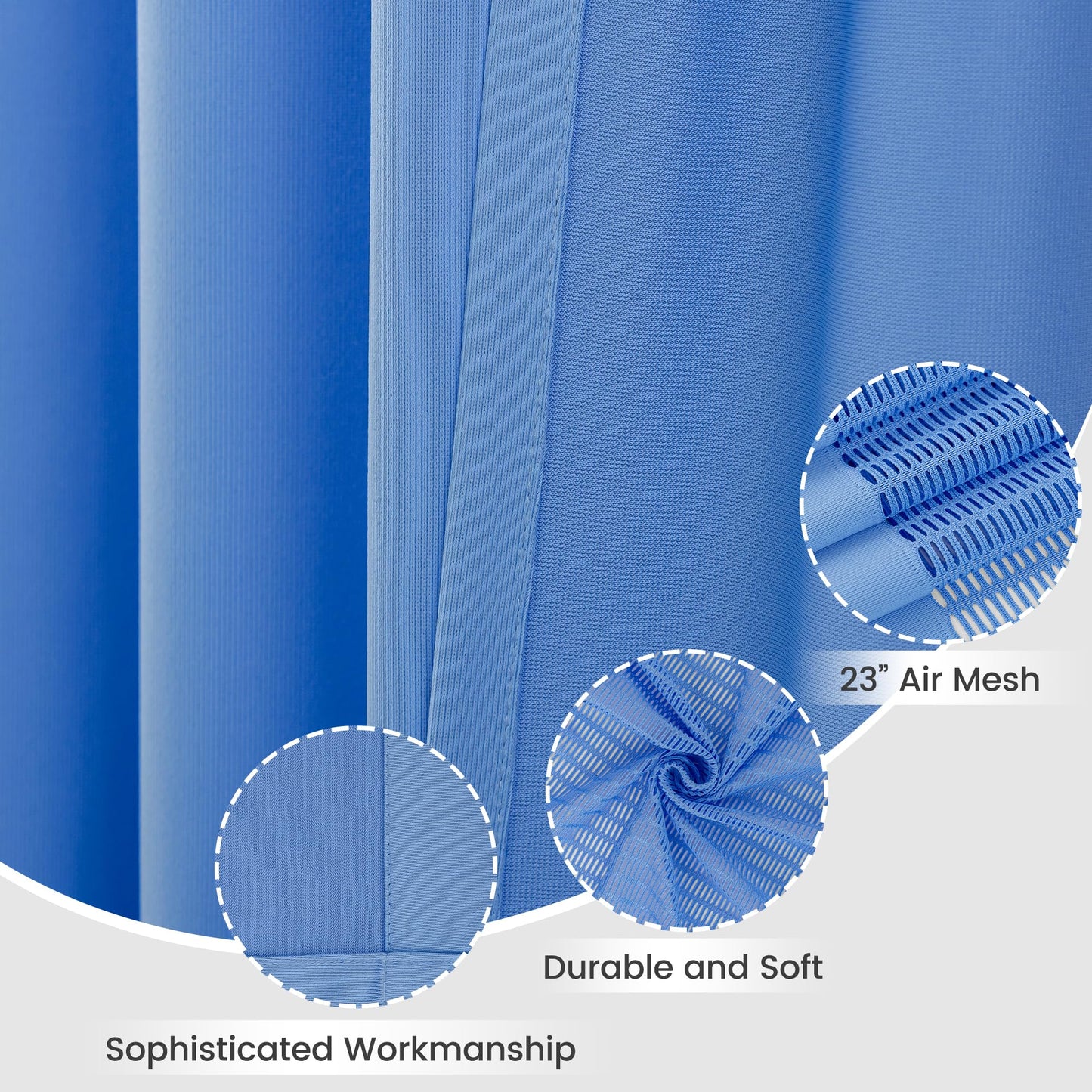 Phating Flame Retardant Hospital Curtain Room Divider, Grommet Cubicle Room Divider, Privacy Medical Curtain for Hospital, Clinic, Lab(1 Panel, Dark Blue, 15x8FT)