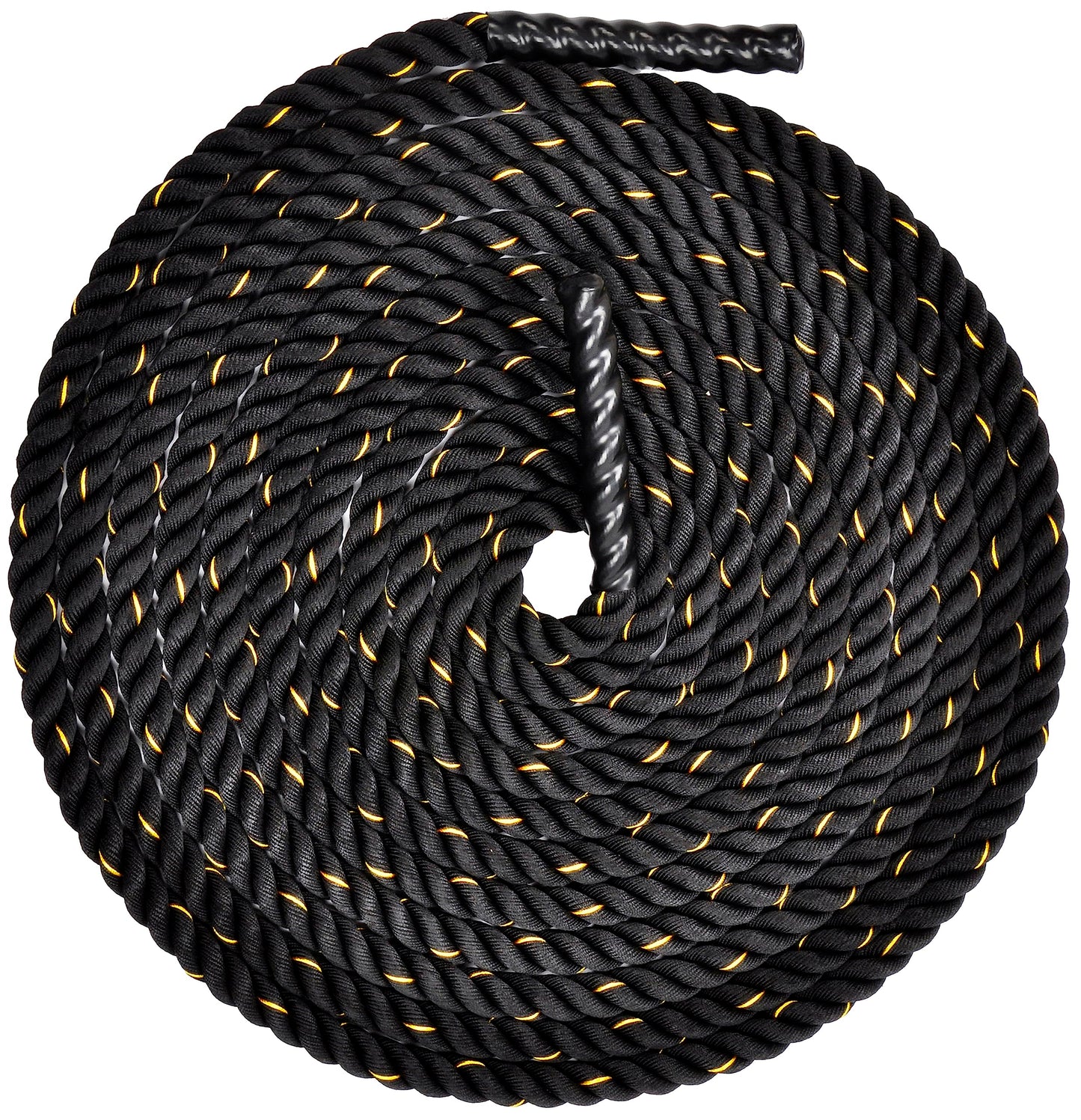 Fitvids Battle Rope 1.5Inch 2 Inch Diameter Poly Dacron 30 FT – 40 FT – 1.5-Inch, 50FT – Black