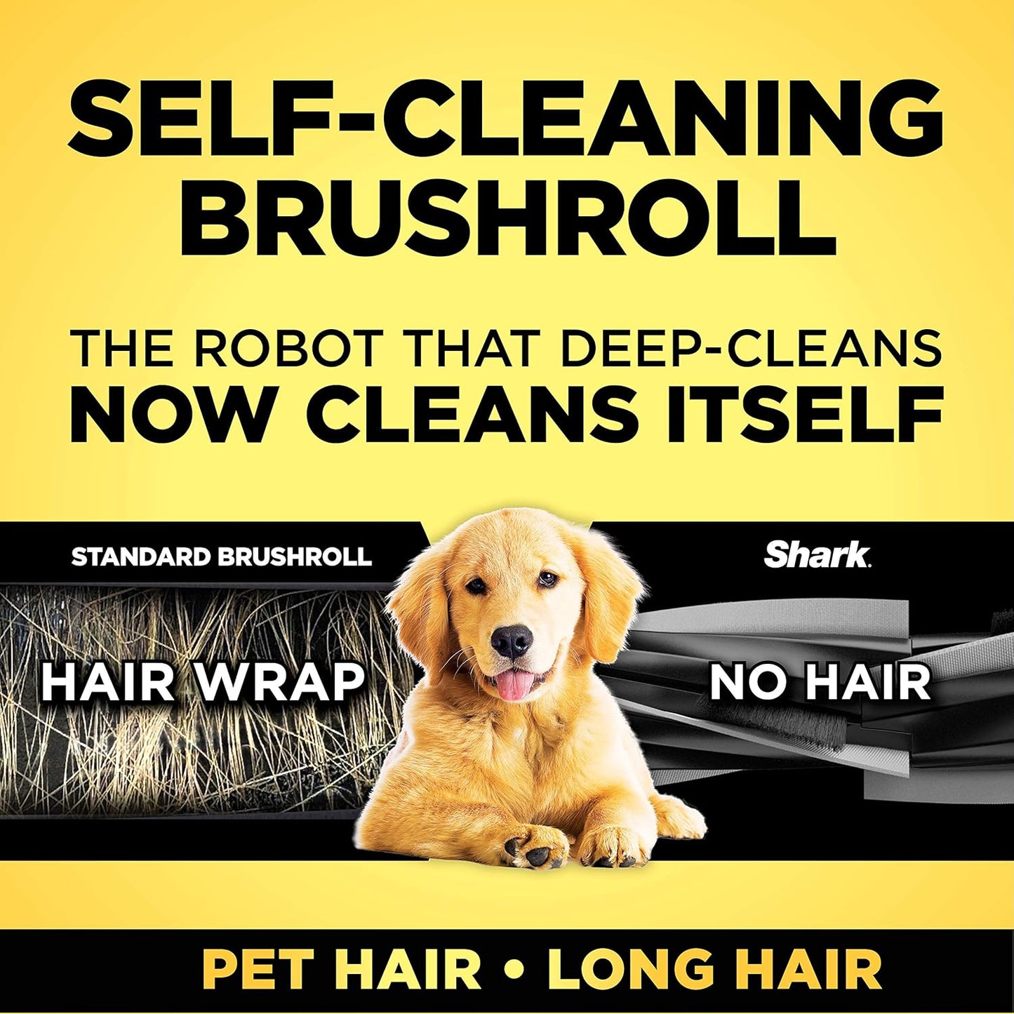 Shark AI Robot Vacuum - Smart Mapping & Scheduling for Pet Hair | Black/Silver (RV2001)
