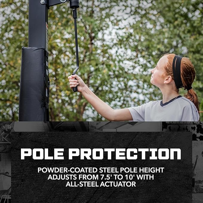 Silverback In-Ground Basketball Hoops, Adjustable Height Tempered Glass Backboard and Pro-Style Flex Rim. - Multiple Styles Available
