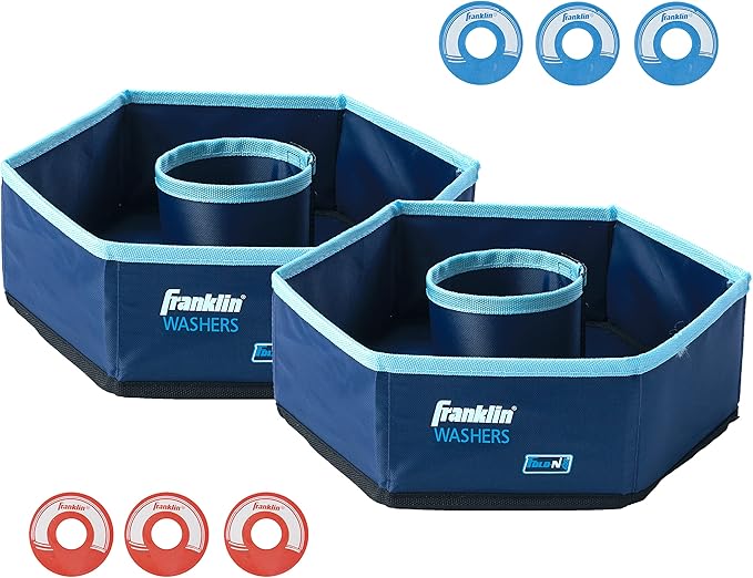 Franklin Sports Washer Toss Game Set - Outdoor Washers Set with Targets + Washers - Perfect for Lawn, Beach + More - Classic Outside + Tailgate Game