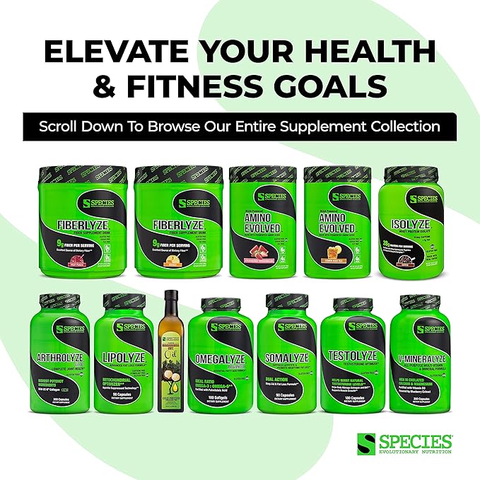 Species Nutrition Isolyze Whey Protein Powder, 100% Whey Isolate for Muscle Building, 27.5g Protein Per Scoop, No Sugar & Low Fat (Cookies & Cream, 22 Servings)