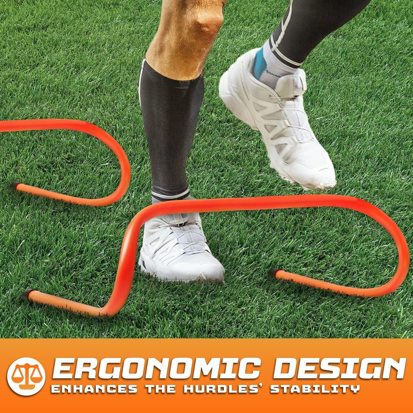 Yes4All Agility Speed Training, Agility Hurdles for Athletes, Speed and Agility Training Equipment for Soccer, Basketball, Football Hurdle Training – 10 Hurdles with Carry Strap