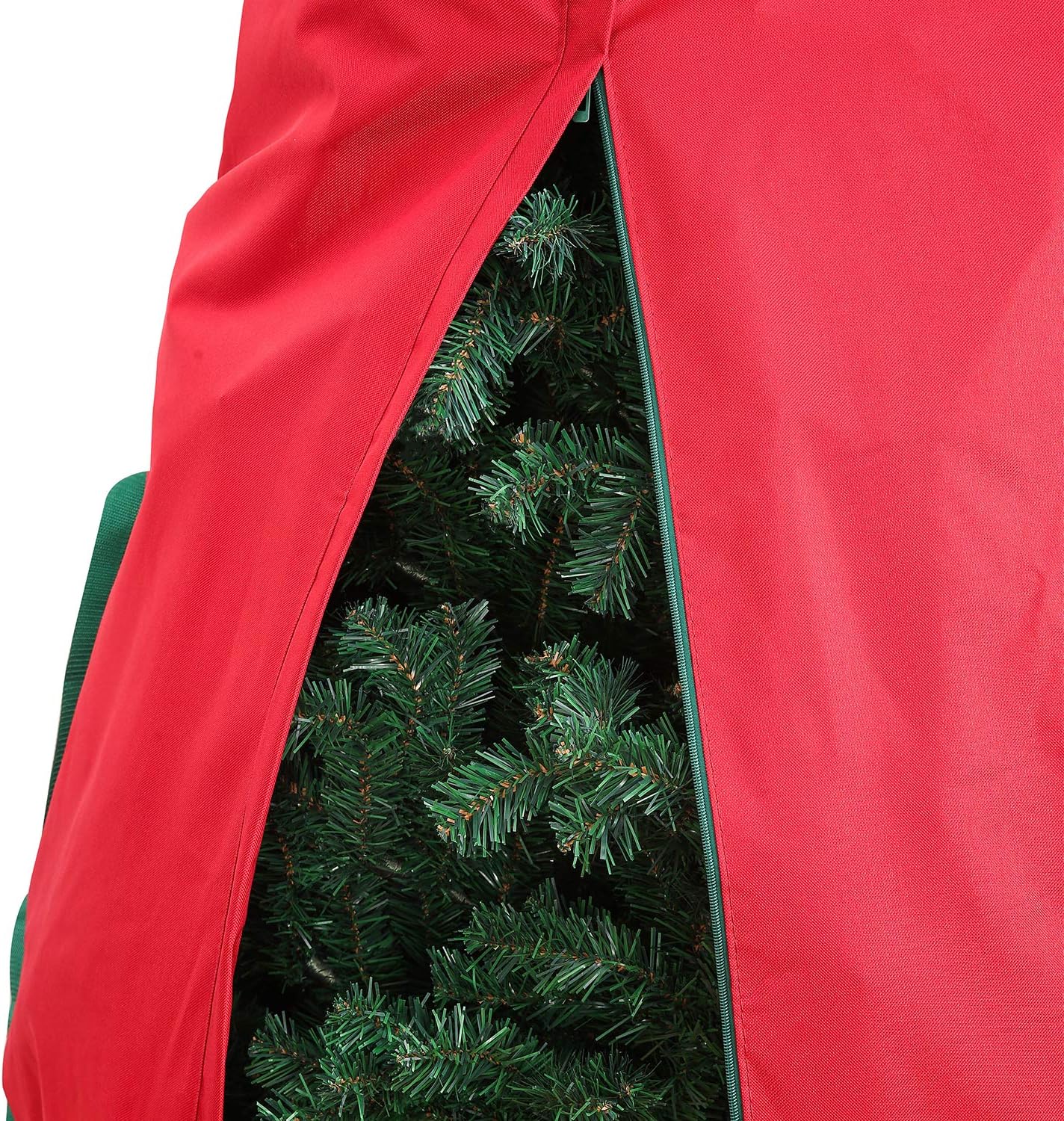 Sattiyrch Christmas Tree Storage Bag - Heavy Duty 600D Canvas for 7.5 ft Trees | Red with Zipper & Handles