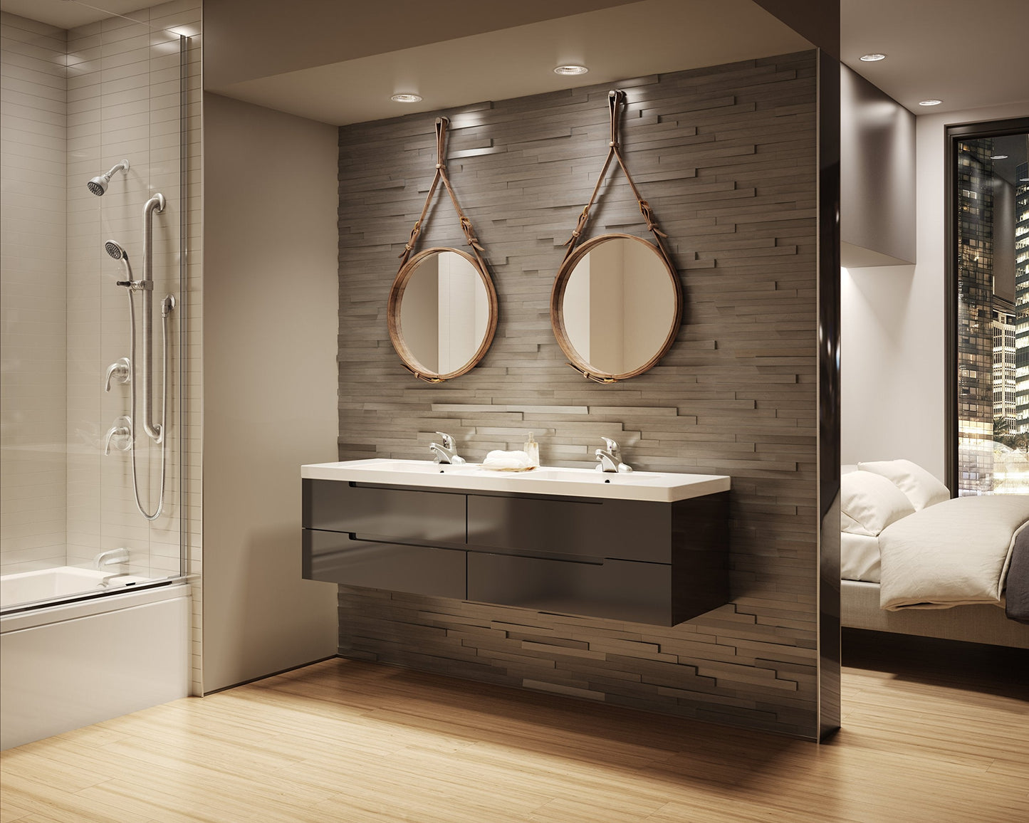 Symmons S-9602-PLR-TRM-STN Origins 1-Handle Tub & Shower Faucet Trim, Satin Nickel
