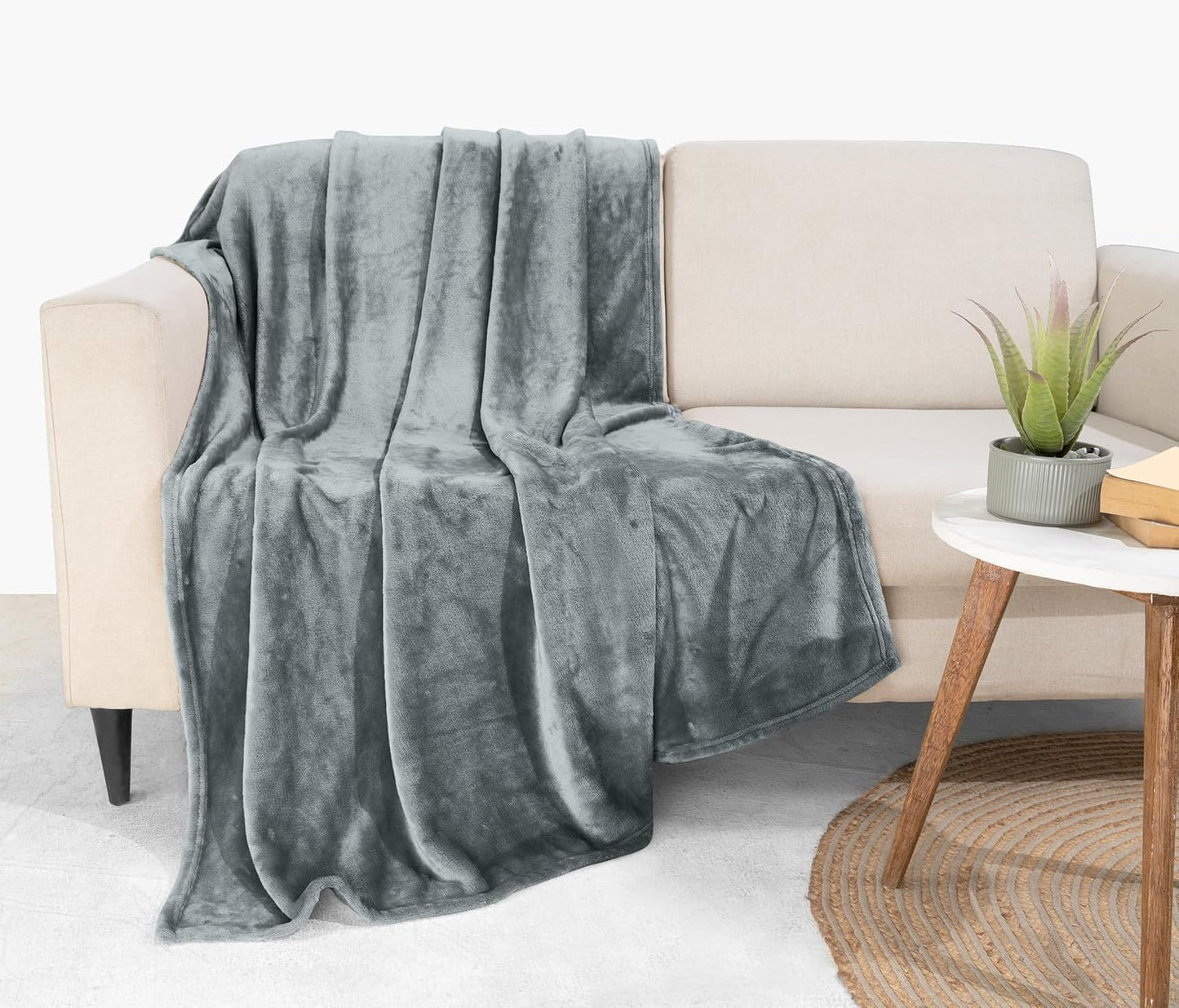 Utopia Bedding Fleece Blanket - Luxury Anti-Static Soft Microfiber Throw | Ash Grey, 50x60 Inch