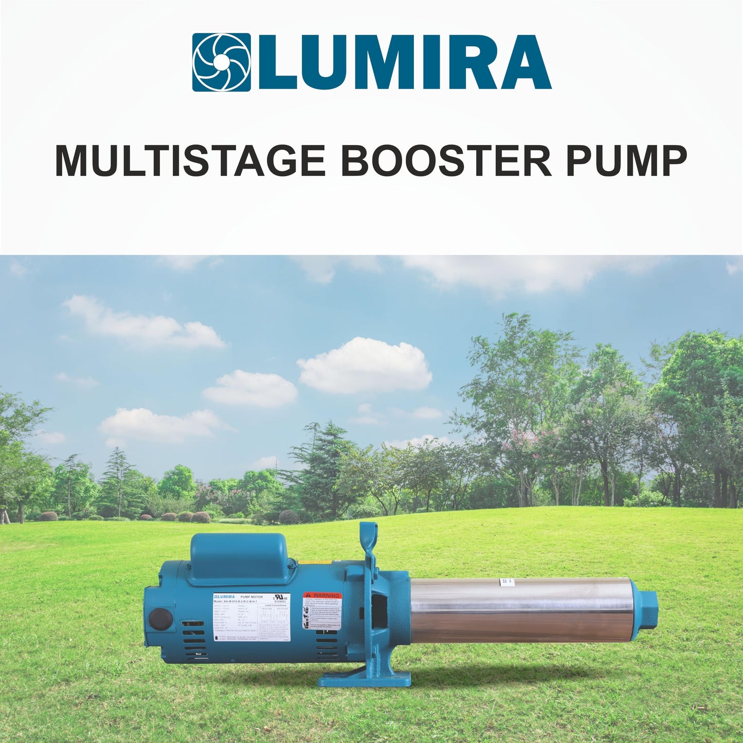 LUMIRA Multi stage booster pump - 07 GPM,13 STAGE, 3/4 hp, 115/230 Volts, 1 phase, 1" FNPT connections