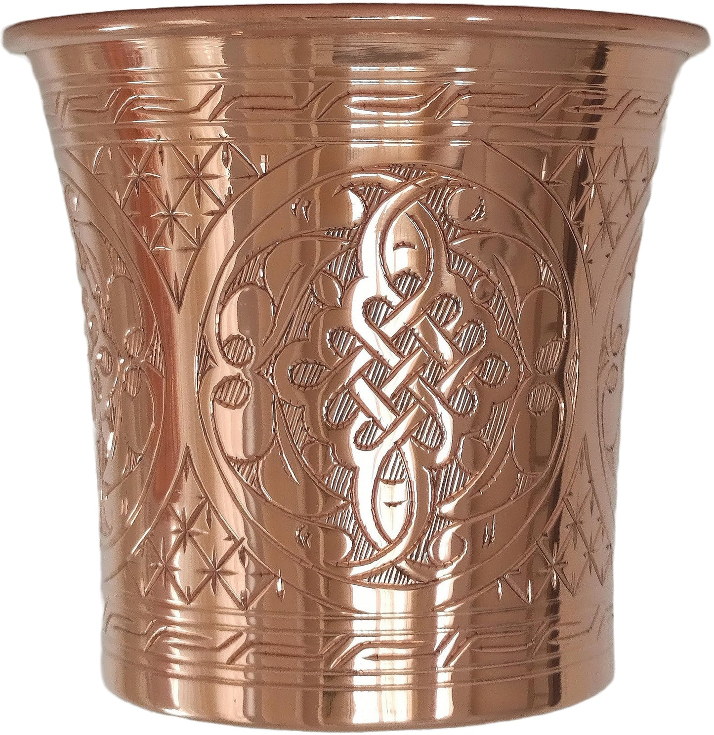 DEDE Copper - CC Series (20 oz) - Handcrafted Super Heavy Weight Drinking Cups or Serving Cold Beverages and Cocktail Mugs, Handmade Unlined Uncoated Pure Solid Copper Tumblers (Engraved)