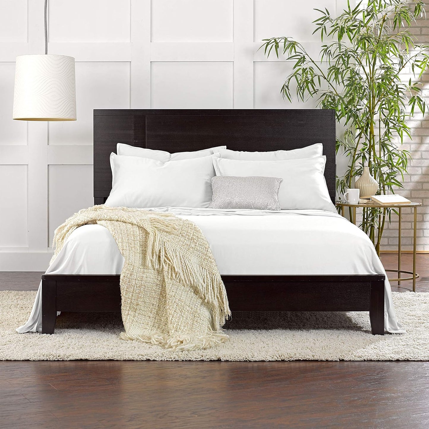 Pure Bamboo California King Sheets - 100% Organic Viscose Bed Set, Soft & Cooling, White