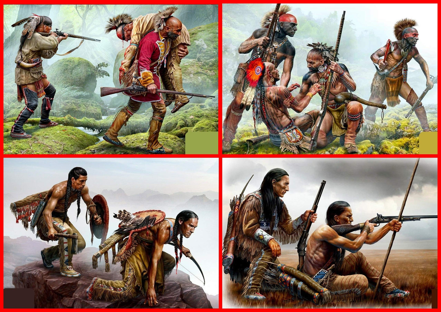 Masterbox Bundle LOT of Indian Wars Series XVIII Century 4 Plastic Kits 1/35