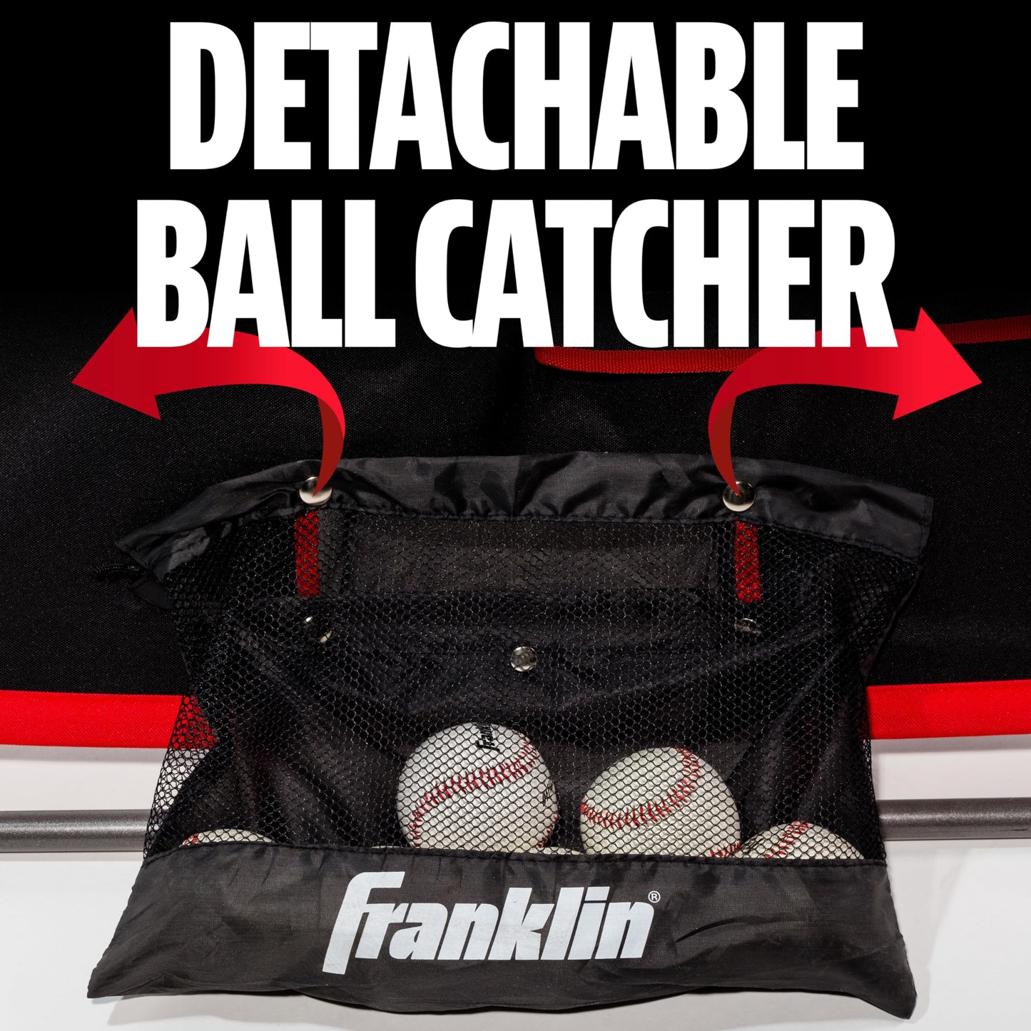 Franklin Sports Pitch Back Rebounder and Switch Hitter Pitching Target - 2 in 1 Return Trainer and Catcher Target - Perfect for Pitching, Fielding and Throwing Practice - 55 x 36 Inch