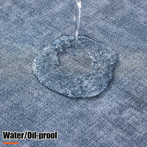 Homaxy Round Faux Leather Placemats - Washable Dual-Sided Table Mats Set of 6 | 13" & 3.93" - Blue