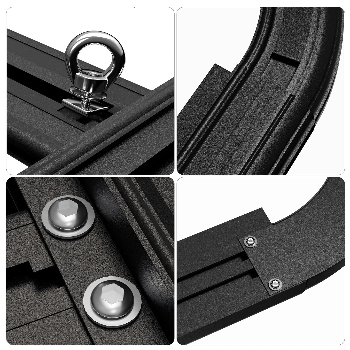 WILDROAD Aluminum Roof Platform, 55" x 47" Universal Flat Roof Rack Heavy Duty Roof Rack Platform with 10 Sets Eye Bolt Nut and T-Screws Anchoring Kit Fits for SUV, Truck