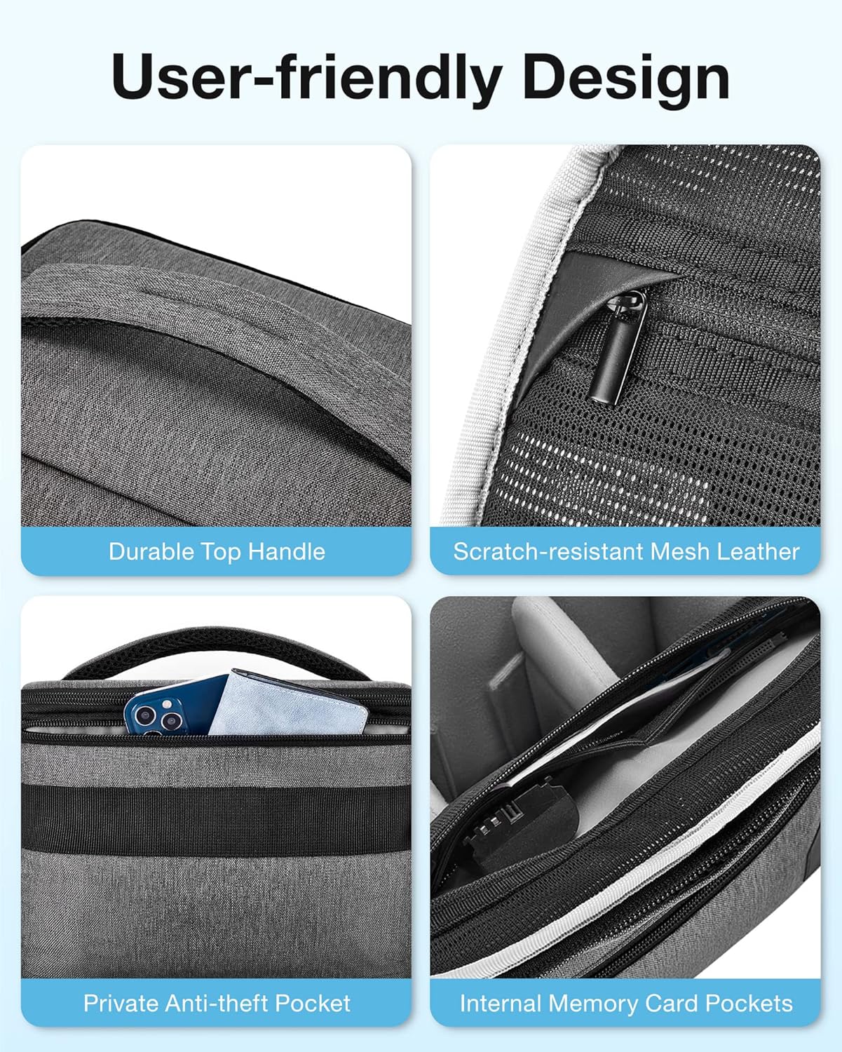 BAGSMART Small Camera Sling Bag for Photographers, Compact Camera Shoulder Bags for DSLR/SLR/Mirrorless Cameras