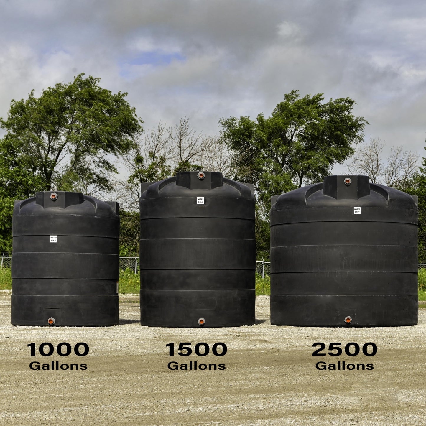 Elkhart Plastics 1000 Gallon Vertical Water Storage Tank, Plastic Water Tank for Collection, Holding, and Storage, UV-Resistant, for Rainwater Harvesting, Agricultural, RV, Emergency, and General Use