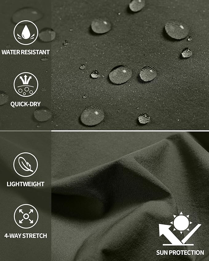 Men's Hiking Cargo Shorts Quick Dry Lightweight Travel Shorts with Multi Pockets for Fishing Camping Golf