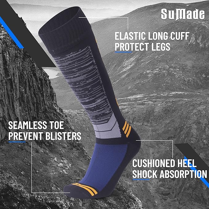 Waterproof Socks, Men Women Knee High Hiking Kayaking Socks 1 Pair