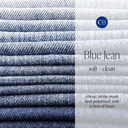 Capri Blue Scented Candles - Luxury Soy Wax Candle with Citrus & White Musk - Blue Jean (8 oz)