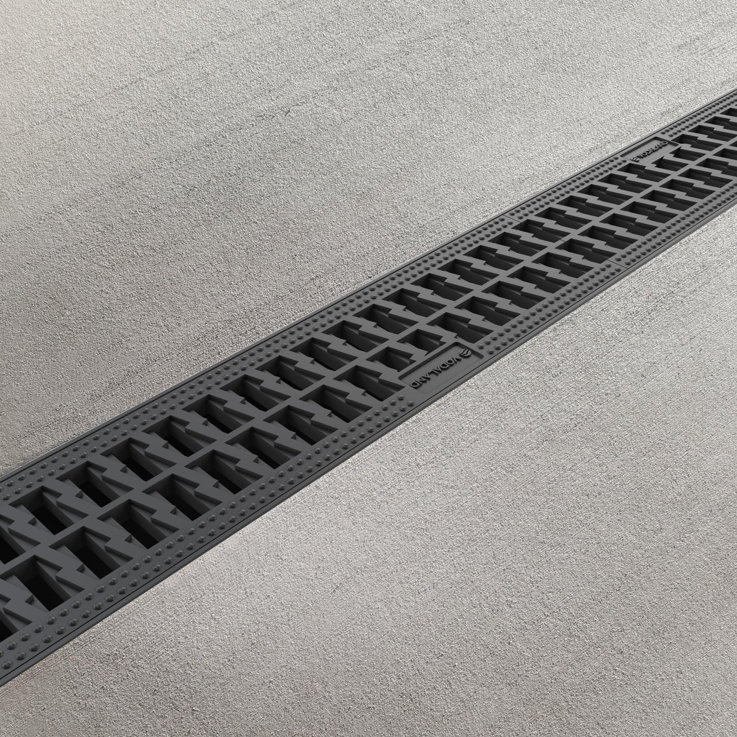Vodaland - 3 Inch Trench Drain System with Outlet! - Black (3)