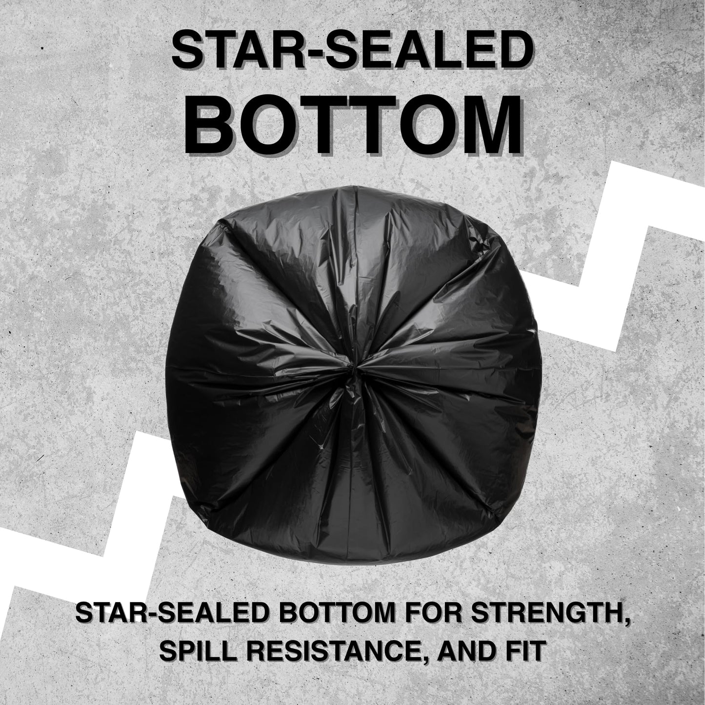 Top Knot Bags 45 Gallon Garbage Trash Bag 40X48" Black 150 Count Can Liner Bulk 40 Gallon 41 Gallon 42 Gallon 44 Gallon Made in USA