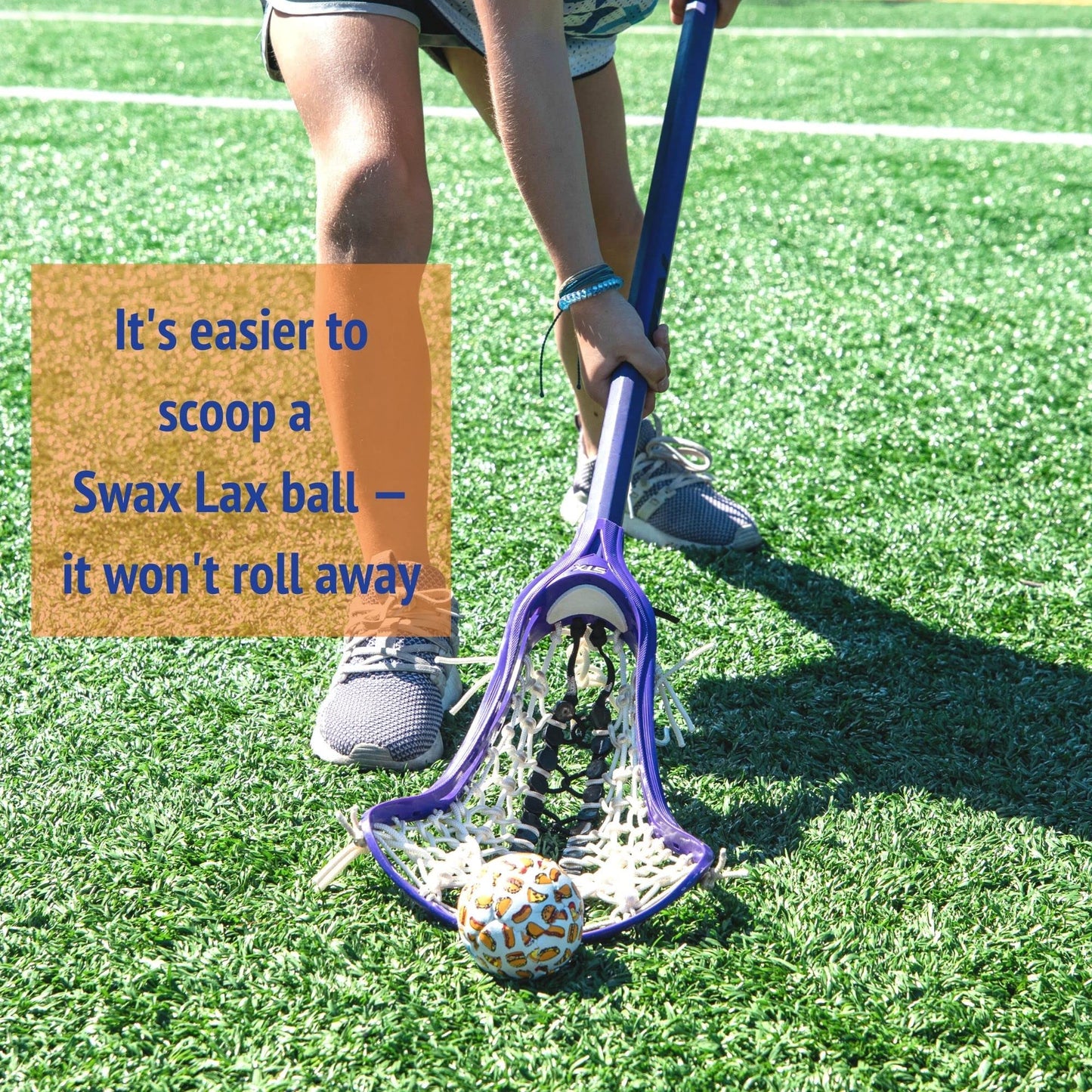 SWAX LAX Lacrosse Training Ball - Indoor Outdoor Practice Less Bounce & Rebounds (1 Orange)
