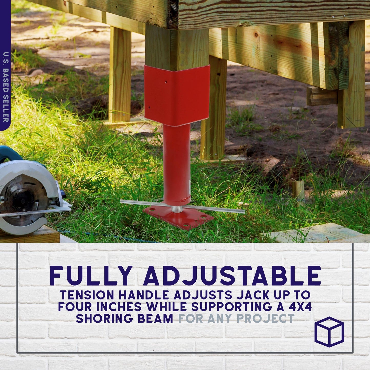 BISupply Screw Jack Post 1 Pack - Temporary House Jacks for Leveling 4x4 Crawlspace Basement Shore Beams