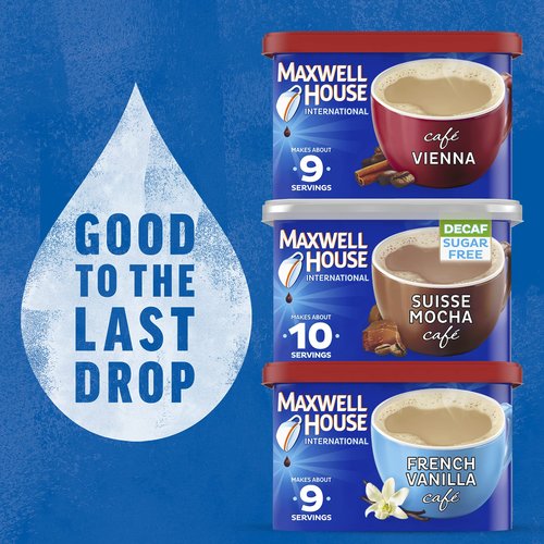 Maxwell House International Vienna Café-Style Instant Coffee Beverage Mix (8 ct Pack, 9 oz Canister)