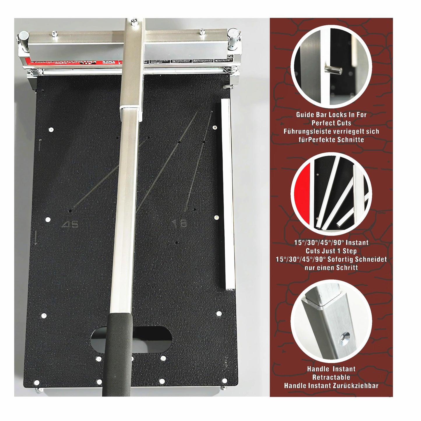 Heavy Duty Laminate/Vinyl Plank Cutter 13" With A replacement blade - Provides Clean, Splinter-Free Cuts on Laminate, Vinyl, Hardwood, Parquet, Siding & More - Double the time!