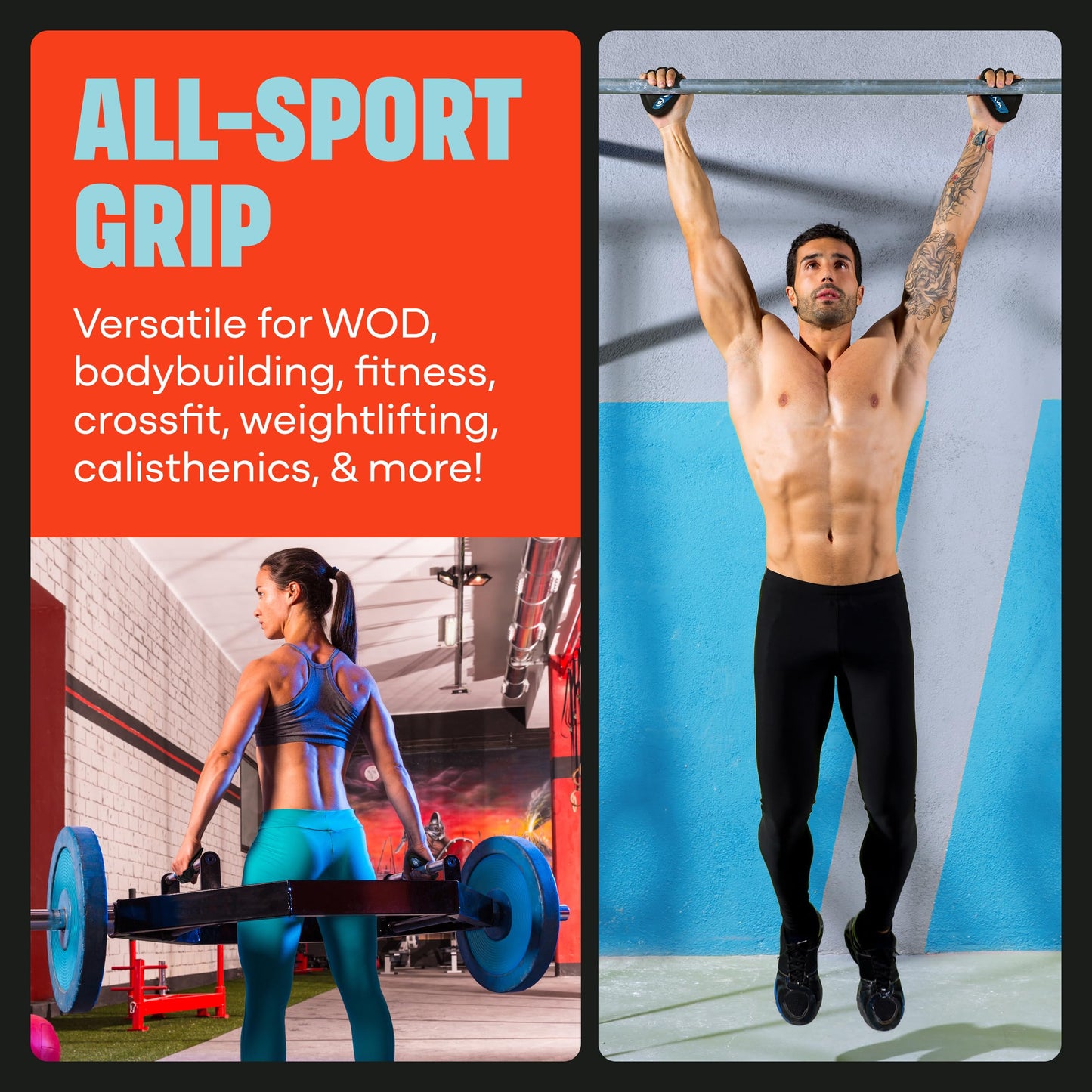 Mava Sports Neoprene Grip Pads Lifting Grips, an Alternative to Barehand Gloves for Weight Lifting Women and Men, Pull-Up Grips, Crossfit, Workout Pads