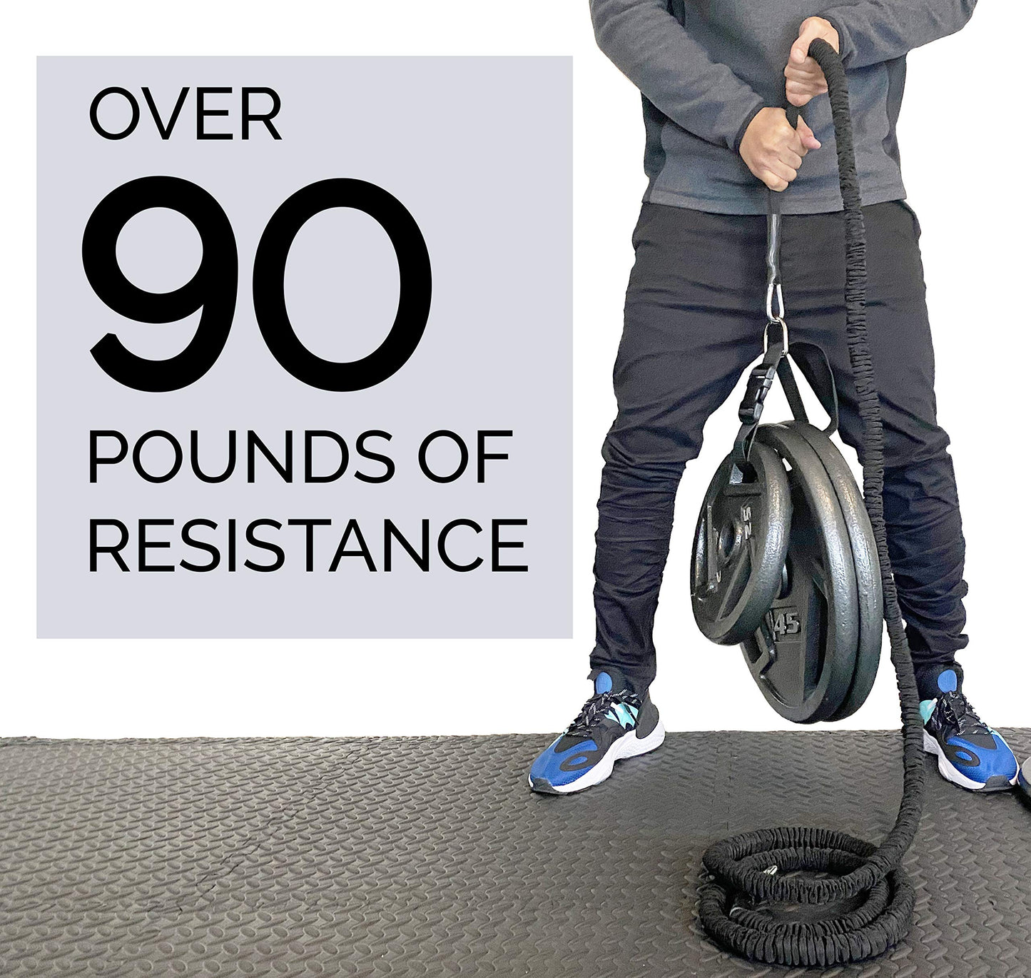MOVEMINT 33ft Speed Bungee Band Trainer, 90+lbs Resistance (Longest in Market)