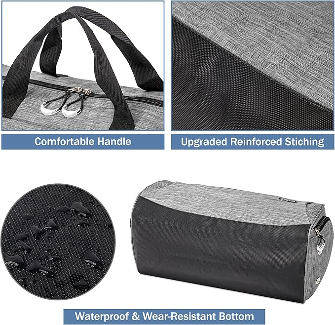 Kuston Sports Gym Bag with Shoes Compartment, Trolley Sleeve and Wet Pocket Gym Duffel Bag Overnight Bag-Upgraded