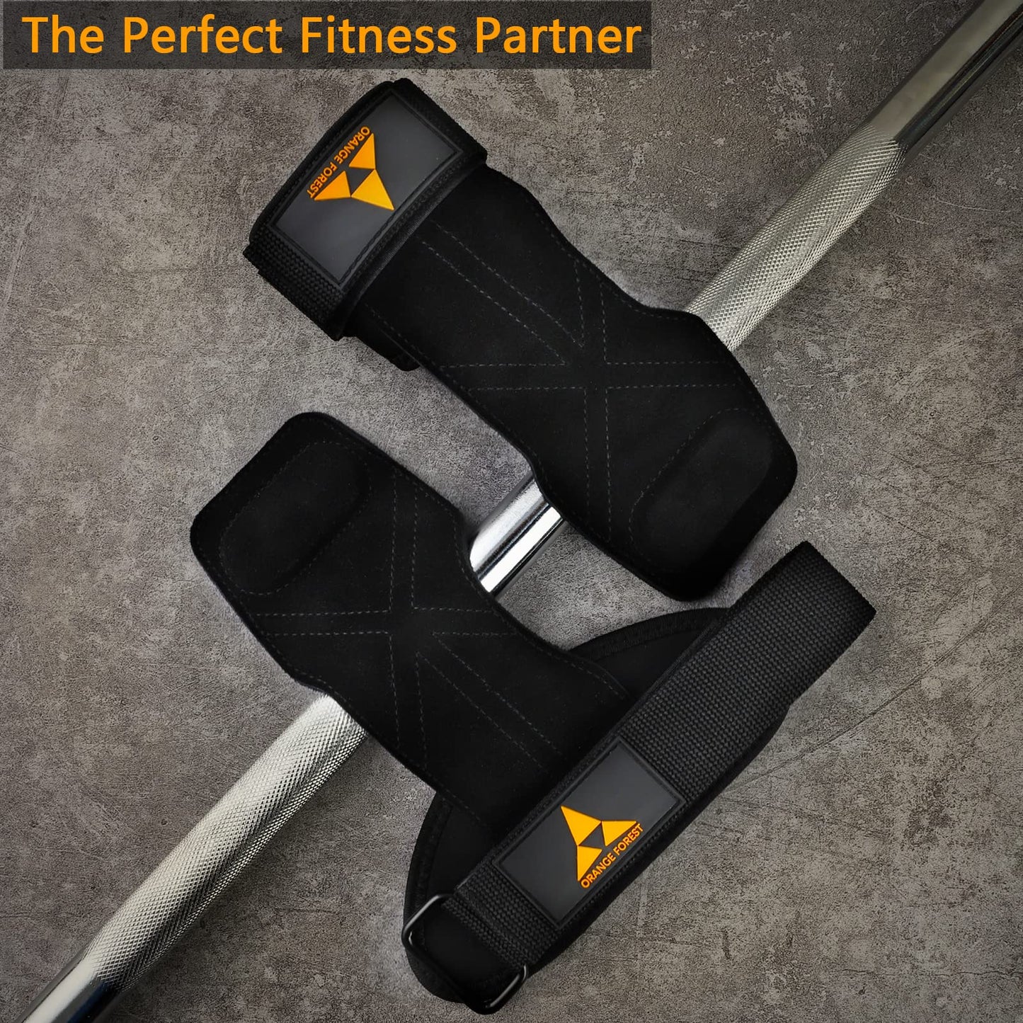 Weight Lifting Wrist Strap with Double Layer Leather, Neoprene Padded Gym Lifting Grips for Deadlift Powerlifting and Pull Up for Men Women (Pair)