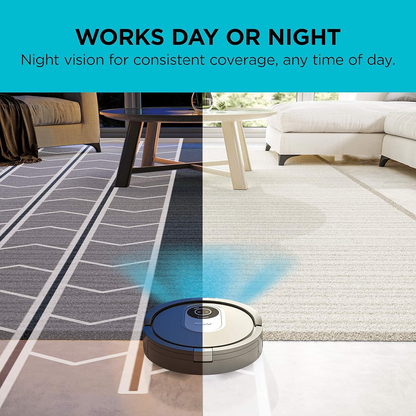 Shark AI Robot Vacuum - Smart Mapping & Scheduling for Pet Hair | Black/Silver (RV2001)