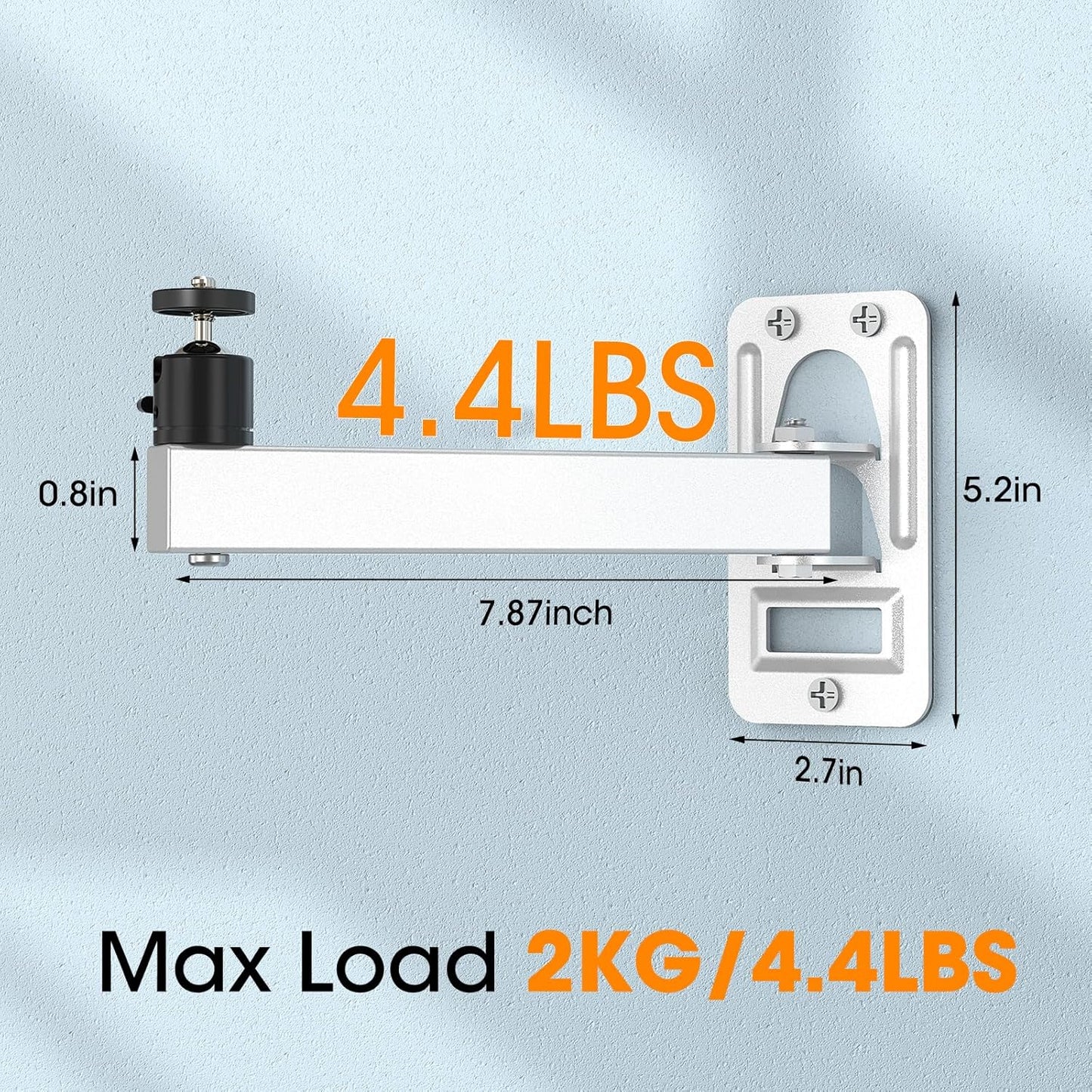 DAWASAPAT 1/4" Mini Projector Wall Mount- Adjustable Tilt&Swivel Hanging Projector Holder Wall Mount Hanger Rack Stand