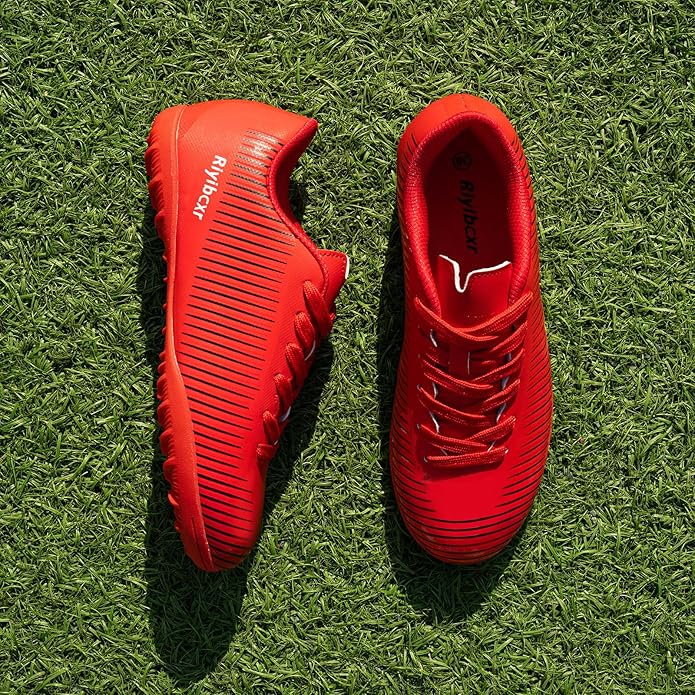 Women Soccer Cleats Lace-Up Turf Football Shoes Indoor Outdoor Low-Top Fustal Soccer Training
